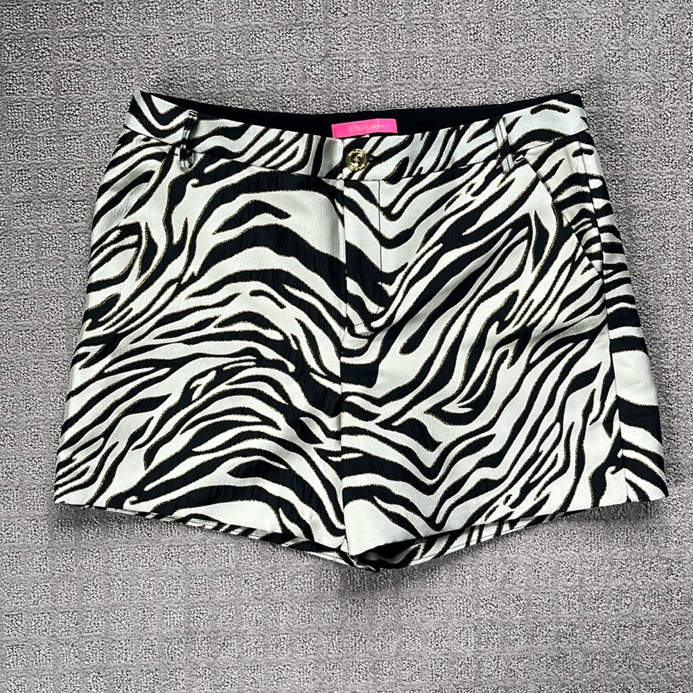 Lilly Pulitzer Black and White Zebra Print Shorts